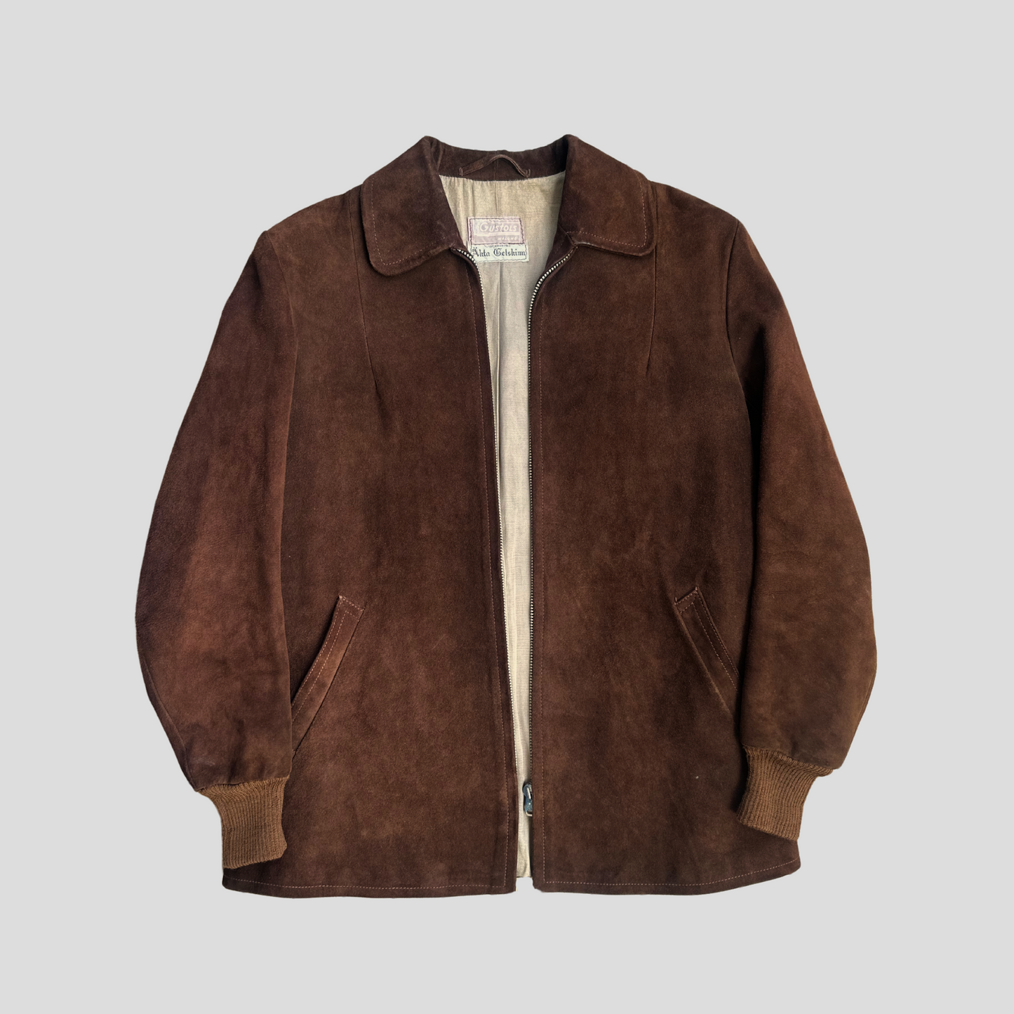 Swedish Suede Goatskin Jacket by Gustols (S/M)