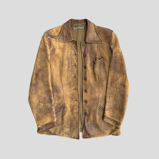 Swedish Military Leather Jacket (M)